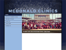 Tablet Screenshot of mcdonaldclinics.com